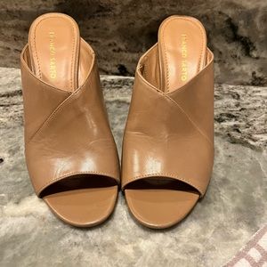 Sexy Leather Franco Sarto Wedges Peek Toe Heels